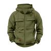 Ymosrh Mens Hoodies Pullover, Casual Zip Up Hoodies with Pockets Long Sleeve Work Sweatshirt Sports Hooded Jacket Trendy for Men Big and Tall Hoodies Young Oversized (L, Army Green) view 1