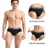 wirarpa Men's Underwear Modal No Fly Briefs Silky Comfortable Underpants 4 Pack, Black, Large view 3