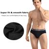 wirarpa Men's Underwear Modal No Fly Briefs Silky Comfortable Underpants 4 Pack, Black, Large view 4