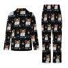 Cowcute Custom Pajamas Set for Women, Personalized Pet Photo Face V-Neck Pjs Sets Loungewear Sleepwear for Dog Mom Cat Owner view 3