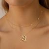PANSHI Gold Initial Necklaces Gifts for Women Girlfriend Teens Gifts Trendy Stuff Layered Bubble Letter Necklace Gold Jewelry Birthday Gifts Teens Women X view 3