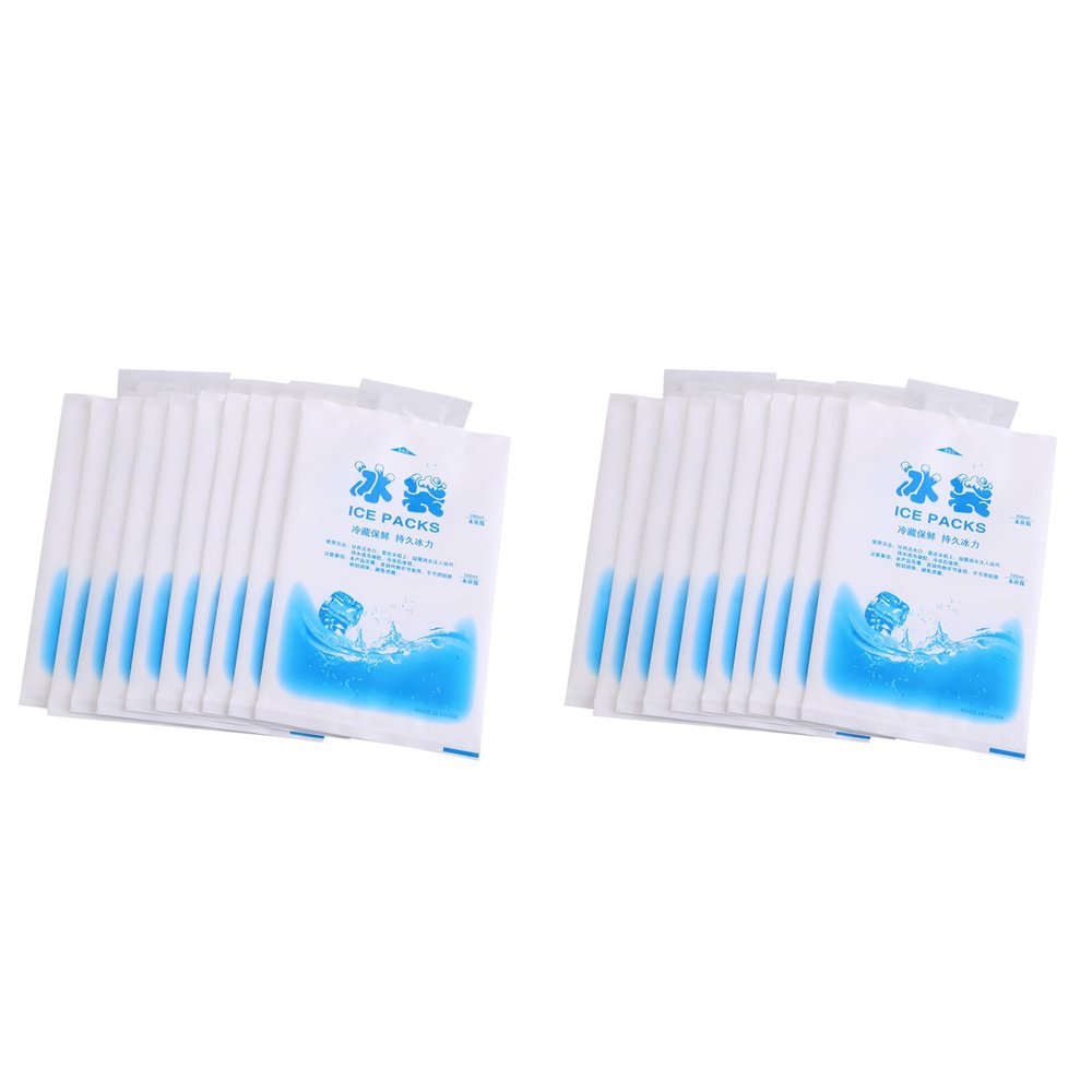 20pcs Gel Packs Reusable Filled with High Polymeric Compound Power Suitable for Food Keep Fresh Industrial Use for Portable Coolers Cold Compress