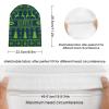 Custom Football Beanie Hat Men Women Personalized Name Winter Cuffed Knit Hats Fashion Toque Cap Sports Fan Gift Navy Green view 3