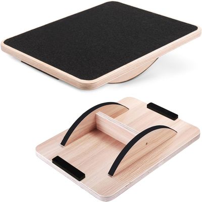 17.5 Wooden Rocker Board for Balance Exercises (Black)