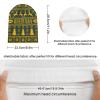 Custom Football Beanie Hat Men Women Personalized Name Winter Cuffed Knit Hats Fashion Toque Cap Sports Fan Gift Green Yellow view 3