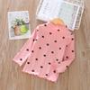 Baby Girls Boys Graphic Tees Kids Toddler Baby Girls Spring Heart Print Cotton Ruffle Long-Sleeve (Pink, 1-2 Years) view 3