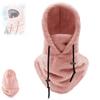 Sherpa Hood, Winter Outdoor Sherpa Hooded Sports Windproof Mask Over Helmet Balaclava, Sherpa Hood Ski Mask for Men Women(White) view 1