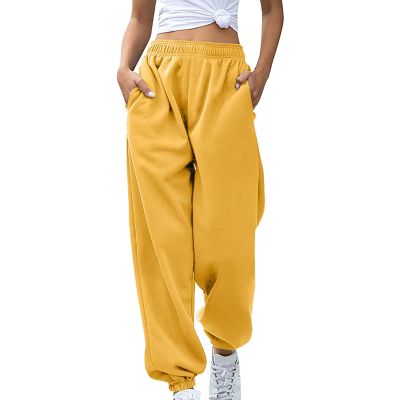yaoeye Womens Sweatpants 2025 High Waisted Baggy Sweatpants Joggers Sport Active Workout Jogger Pants with Pockets