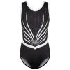 BAOHULU Girls Leotards for Gymnastics & Dance One Piece Sparkly Toddler Kids Athletic Practice Activewear B374_BlackWhite_8A