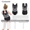 BAOHULU Girls Leotards for Gymnastics & Dance One Piece Sparkly Toddler Kids Athletic Practice Activewear B374_BlackWhite_8A view 4