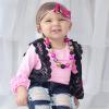 Baby Toddler Girl Long Sleeve Blouse Kids Solid Color Basic Tee Tops Little Girls Ruffle Cuffs (Pink, 12-18 Months) view 2
