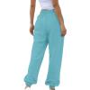 yaoeye Womens Sweatpants 2025 High Waisted Baggy Sweatpants Joggers Sport Active Workout Jogger Pants with Pockets B-Blue view 2