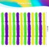 Gvhntk 12 Pcs Mardi Gras Feather Boas 5ft Artificial Fluffy Boas Set for Women Costume Halloween Christmas Wedding (Green Purple Yellow) view 2