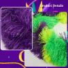 Gvhntk 12 Pcs Mardi Gras Feather Boas 5ft Artificial Fluffy Boas Set for Women Costume Halloween Christmas Wedding (Green Purple Yellow) view 3