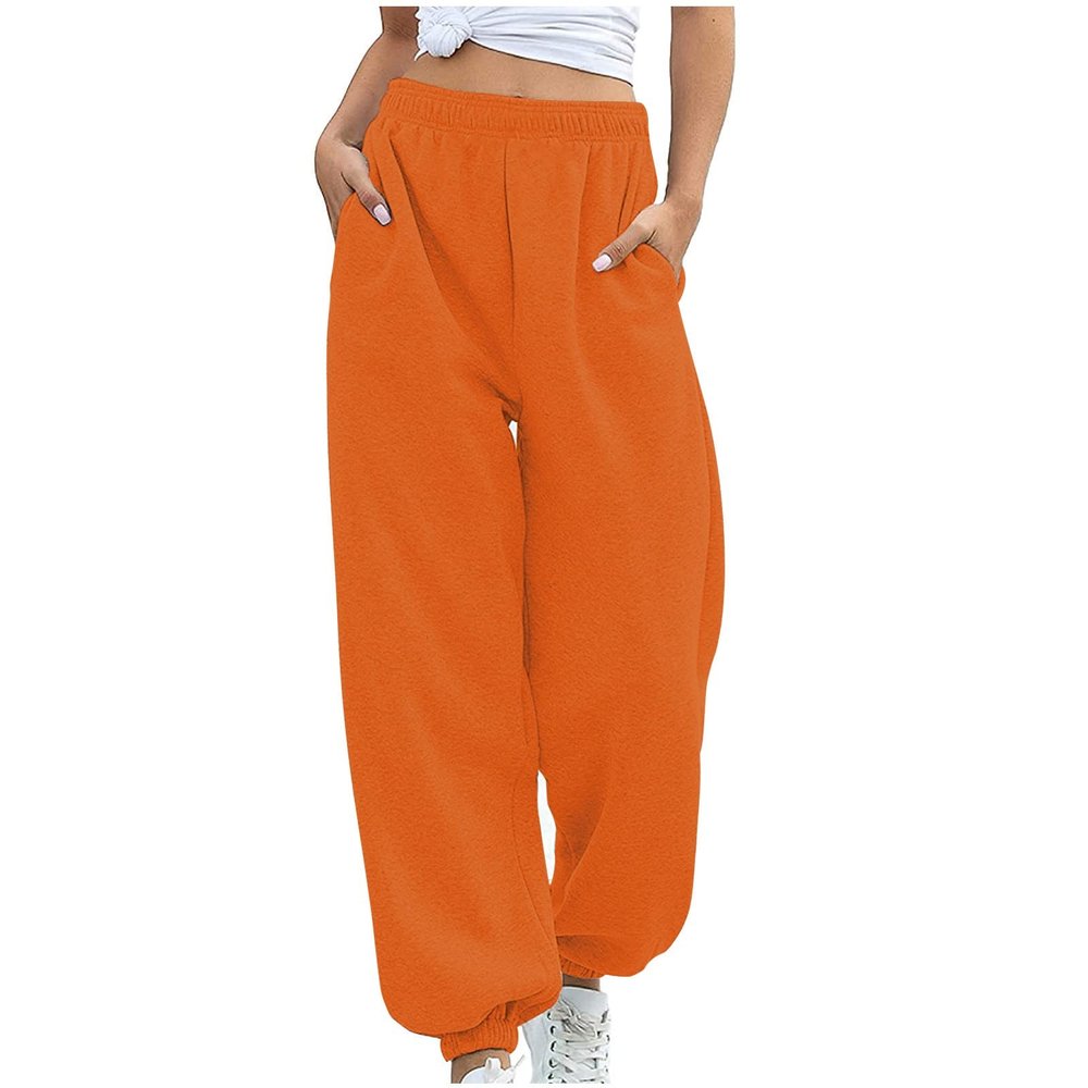 yaoeye Womens Sweatpants 2025 High Waisted Baggy Sweatpants Joggers Sport Active Workout Jogger Pants with Pockets