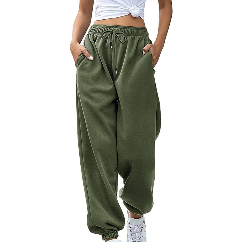 yaoeye Womens Sweatpants 2025 High Waisted Baggy Sweatpants Joggers Sport Active Workout Jogger Pants with Pockets