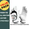 FINGER TEN Golf Gloves Men Right Left Handed Golfer 3/6 Pack Mens Golf Glove Golf Club Head Covers for Woods Driver Fairway Hybrid Value 3 Pack view 2