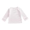 Baby Toddler Girl Long Sleeve Blouse Kids Solid Color Basic Tee Tops Little Girls Ruffle Cuffs (White, 3-4 Years) view 1