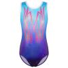 BAOHULU Gymnastics Leotards for Girls Stripes Kids Athletic Apperal Dance Outfit B385_BlueRose_14A view 1