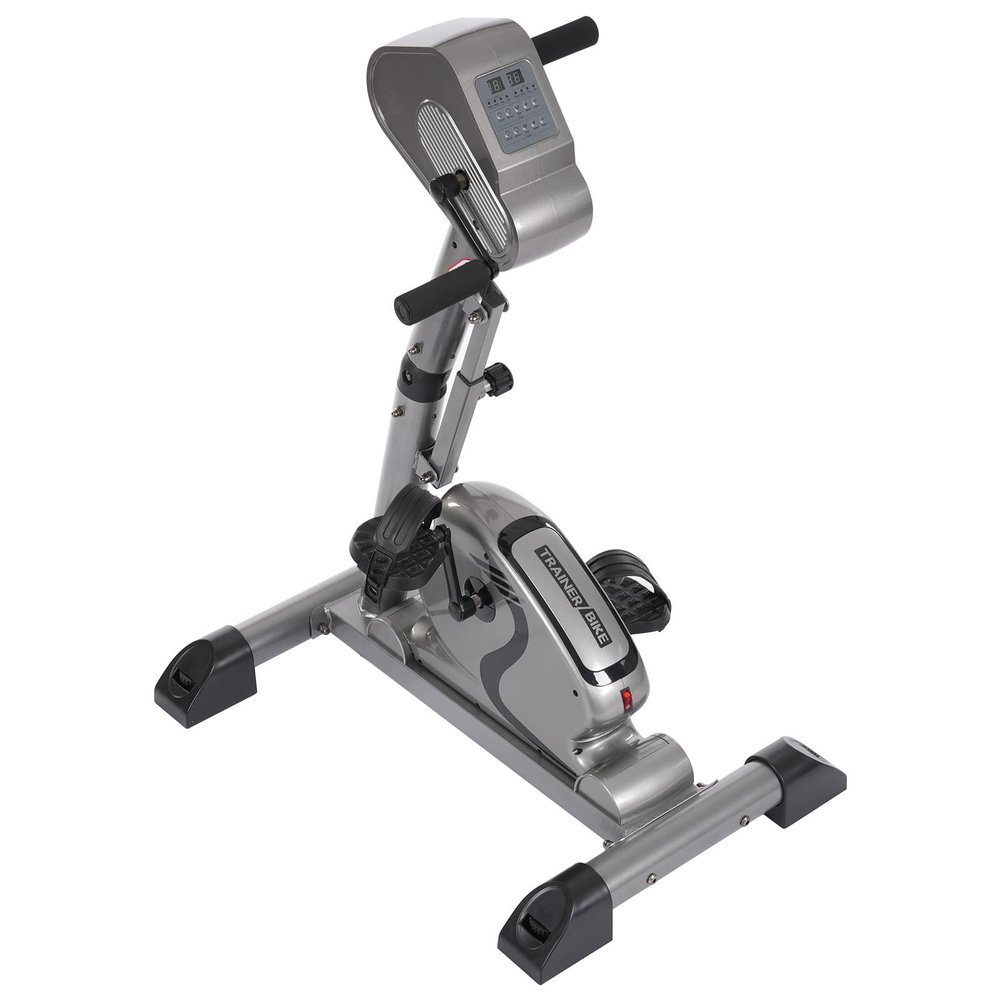 GEYOPMID Bike Trainer, Active-Passive Bike Trainer Stand 220.46lbs Capacity Bike Trainer Stand for Indoor Riding Lcd Screen Stationary Bike Converter Bike Rollers Indoor Trainer