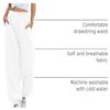 yaoeye Womens Sweatpants 2025 High Waisted Baggy Sweatpants Joggers Sport Active Workout Jogger Pants with Pockets D-White view 4