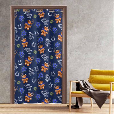 BOSIJOY Yoga Mat Towel,Christmas Western Cookie Man Cowboy Non Slip Sweat Absorbent Hot Yoga Towels with Corner Pockets,Flower Horseshoe on Blue Soft Microfiber Towel for Pilates Bikram 74" x 26"
