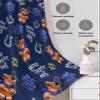 BOSIJOY Yoga Mat Towel,Christmas Western Cookie Man Cowboy Non Slip Sweat Absorbent Hot Yoga Towels with Corner Pockets,Flower Horseshoe on Blue Soft Microfiber Towel for Pilates Bikram 74" x 26" view 3