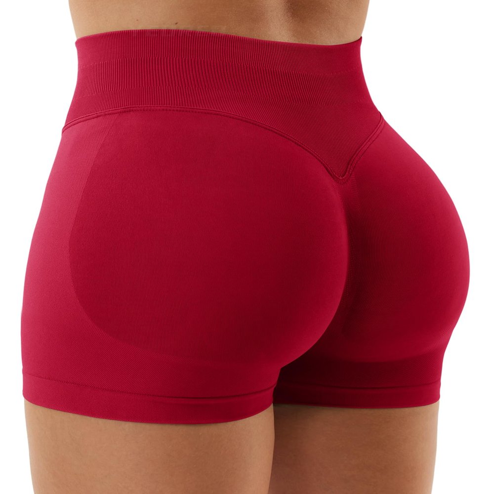YEOREO Boost Women Workout Gym Impact Shorts Wine