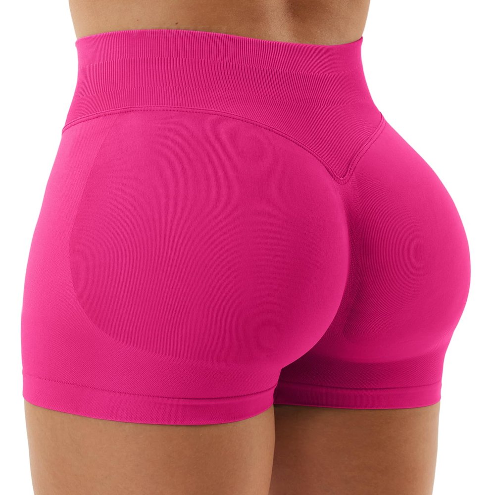 YEOREO SoftHue Women Workout Gym Impact Shorts Scrunch Butt Lifting 2.5"/3.6"/4.5"/6" Shorts Rose M
