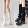 DUOJINSANXI 2 Pcs Leg Warmers Y2k, Leg Warmers, Y2k Accessories, Cute Kawaii Cream Legwarmers for Women Winter (Black, White) view 4