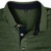 Mens Long Sleeve Polo Shirts Flip Collar Golf Tops Button V Neck Solid Color T Shirts Casual Cotton Tees with Pocket Green-a view 4