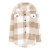 ABOUTYES Flannel Shacket Women 2024 Fall Casual Button down Plaid Shirts Oversized Fleece Lined Jackets Coats Ladies Shackets view 3