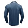 Mens Long Sleeve Polo Shirts Flip Collar Golf Tops Button V Neck Solid Color T Shirts Casual Cotton Tees with Pocket Blue-b view 4