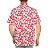 HUGLAZY Funny Hawaiian Christmas Shirts for Men Santa Claus Hat Short Sleeve Festival Party Outfit Family Matching Holiday Costume Red 4XL view 3