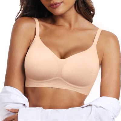 OEAK Womens Wireless Jelly Bras Comfortable Gel Everyday Tshirt Bra JAC S