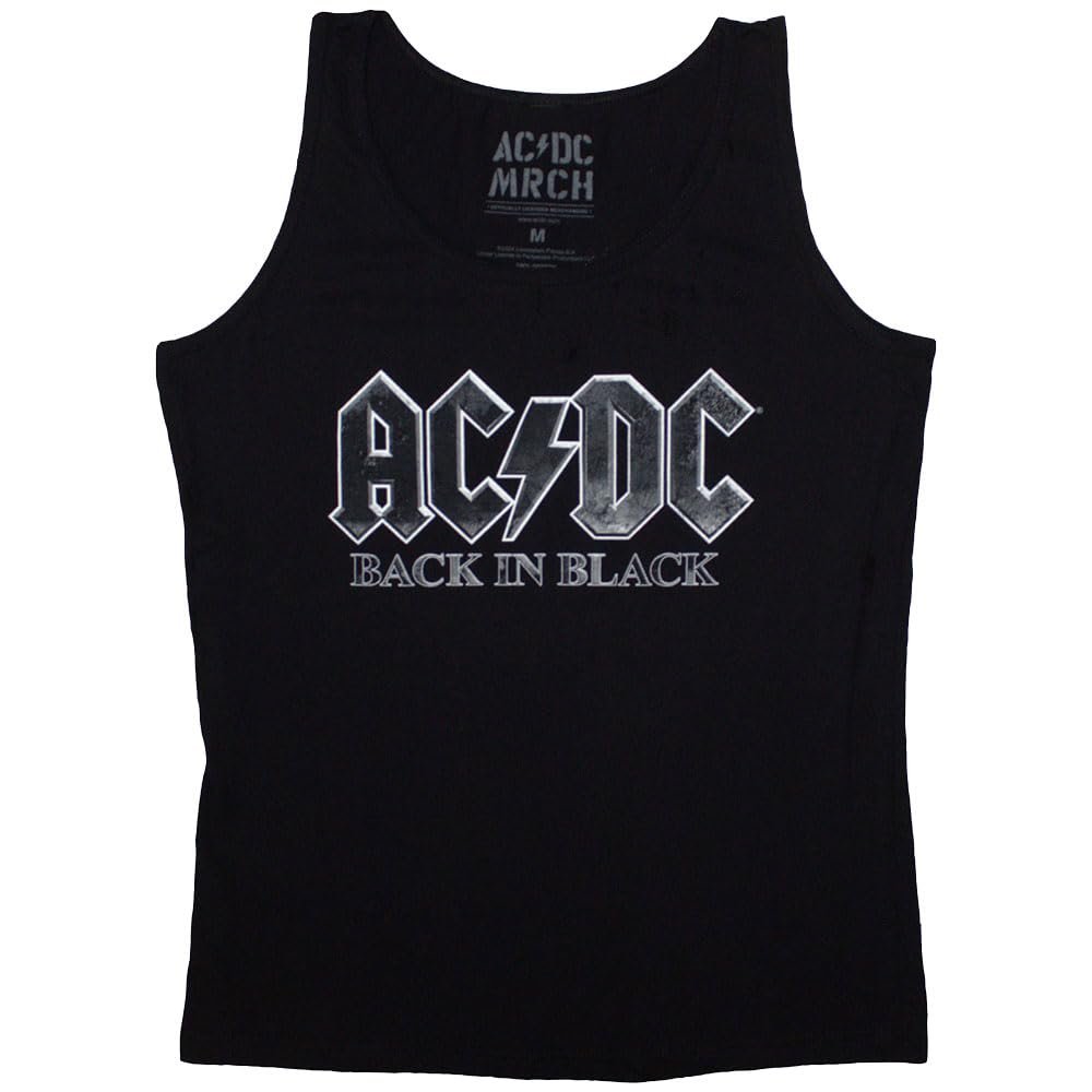 Ac/Dc Back In Black Junior Fit Vest Top Size XXL