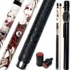 Collapsar CBP Pool Stick with 1X1 Hard Case,13mm Tip with Low Deflection Technology Billiard Cue,58" 2-Pieces 19-21 oz Professional Pool Cue Set view 1