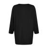 3/4 Length Sleeve Womens Tops Crew Neck Knit Ribbed Cute Fall Shirts Dressy Workout Solid Three Quarter Blouses Vacation Holiday Tunics or Tops to Wear with Leggings Winter Clothes 2025, Black, Small view 4