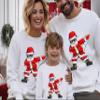UNIDESGIFTS Dabbing Santa Shirt for Boys Girls Christmas Tree Lights Ugly Sweater for Kids Toddler Funny X-mas Gifts Sweatshirt Size Youth S Sport Grey view 2