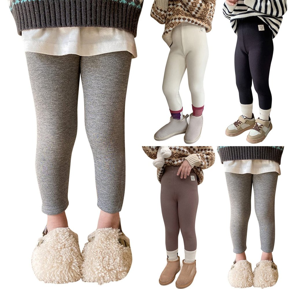 AIMAOMI Baby Newborn High Waist Ribbed Knit Legging Infant Girls Boys Solid Ribbed Cotton Autumn Long (Beige, 7-8 Years)