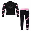 YEAHDOR Women Warm Fleece Ice Skating Suit Figure Skating Training Jacket with Practice Leggings Pants Set Pink X-Large view 4
