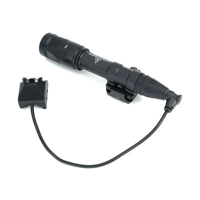 HATSEN Tactical M600V Flashlight IR Light with Flashlight Mount & Modular Remote Activation Pressure Switch & Crane Tailcap, 500 Lumens LED Light for Outdoor Hunting, Fit 20mm Picatinny Rail, Black