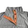 Mens Corduroy Sweatshirt Outdoor Casual Stand Collar Long Sleeve Shirt Quarter Button Pullover Thermal Henley Tops view 2