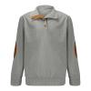 Mens Corduroy Sweatshirt Outdoor Casual Stand Collar Long Sleeve Shirt Quarter Button Pullover Thermal Henley Tops view 4