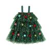 Toddler Girl Christmas Dress Star Sequin Layered Tulle Green Tutu Dress Xmas Outfit 1-7Y Girls Smash Xmas Tree Cake Dresses view 1
