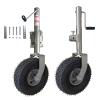 QICBYING Trailer Jack Wheel - Beach Wheel Trailer Jack - Heavy-Duty Bolt-On Swivel Jack, 34cm Trailer Support Wheel, Lift Swivel Trailer Jack, 900kg, 29cm Vertical Load, for Trailer, Caravans(A) view 1