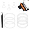 12pcs Water Bottle Lid & Spout Gasket Replacement with Tweezers Rubber Lid Seals for Hydro Flask Gasket Replacement for 24/32/40/64oz Wide Mouth Lids O Ring Water Bottle Replacements Lids view 1