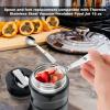 2pcs Foldable Fork and Spoon Set, Portable Stainless Steel Folding Spoon and Fork with 2 Plastic Storage Cases for Outdoors Travel Replacement Compatible with Thermos Funtainer 16oz Food Jar view 4