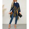 Raylans Women's Travel Plaid Shawl Wrap Open Front Poncho Cape for Spring Fall Winter view 2
