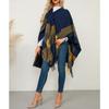Raylans Women's Travel Plaid Shawl Wrap Open Front Poncho Cape for Spring Fall Winter view 4